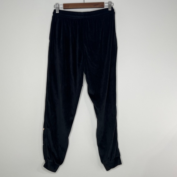 Rae Dunn Black Velour Jogger PJ Bottoms Trick or Treat Spell Out Women Size M - Picture 3 of 8
